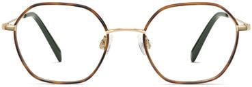 Murrow glasses in Oak Barrel with Polished Gold