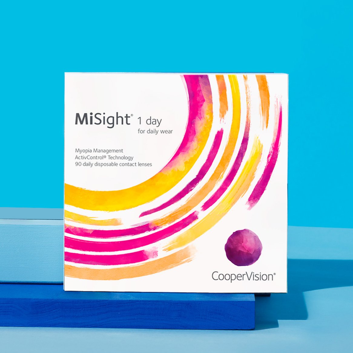 A box of MiSight contact lenses
