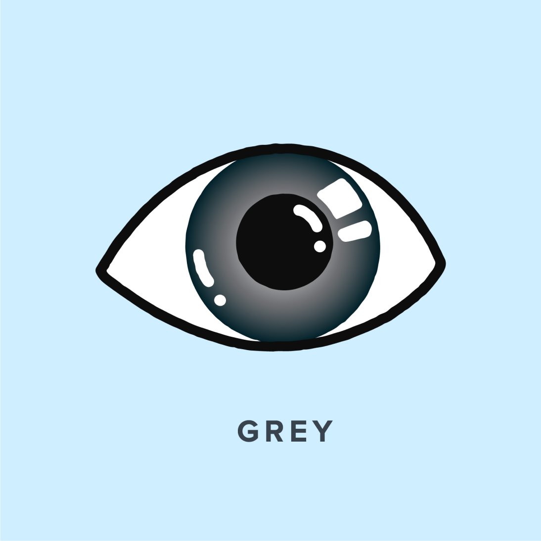 Illustration of a grey-colored eye