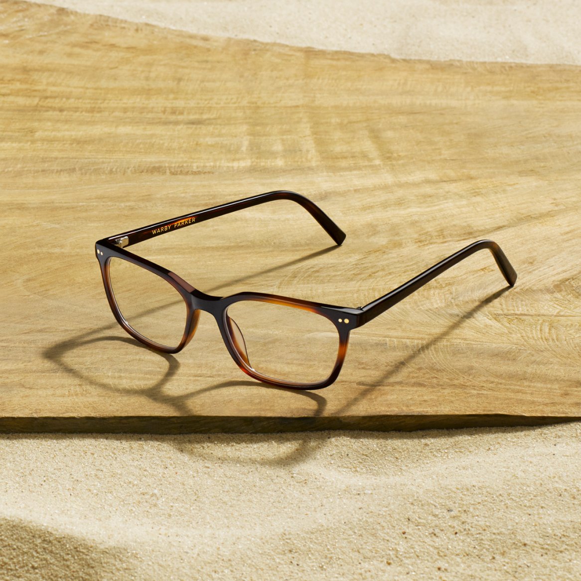 Close-up image of a pair of eyeglasses
