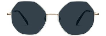 Celia sunglasses in Mint with Polished Gold