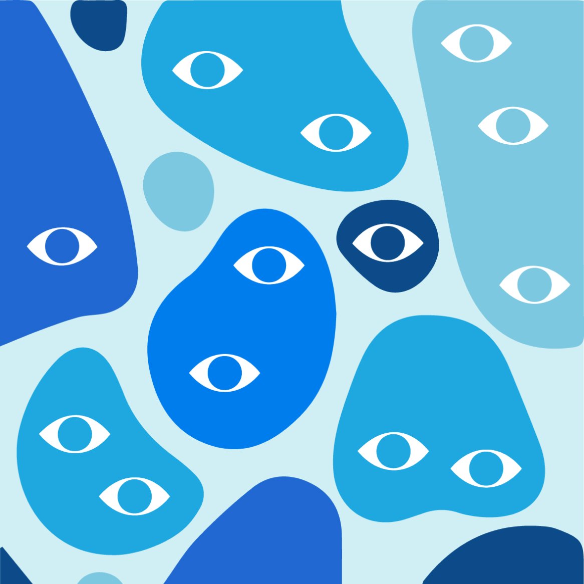 Original artwork showing eyes and floaters