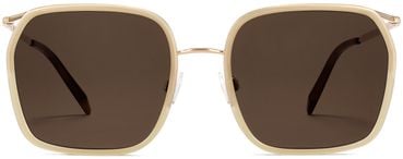 Catori Sunglasses in Honeysuckle with Polished Gold