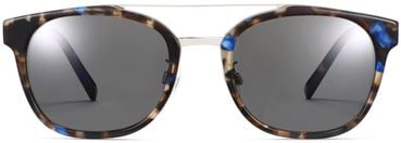 Fairfax Sunglasses in Tanzanite Tortoise with Polished Silver