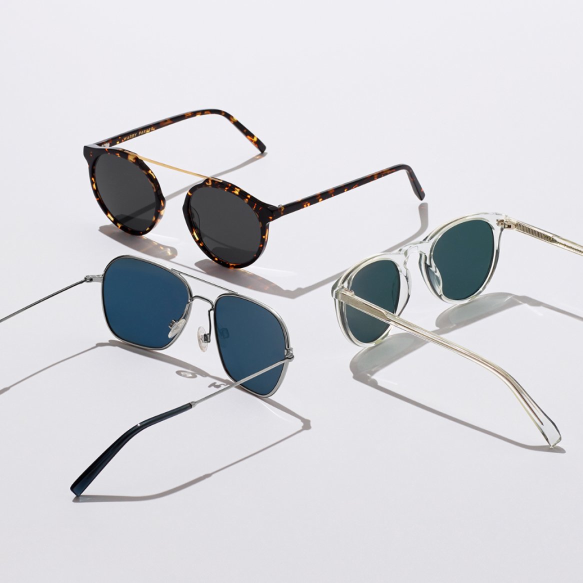 Three pairs of sunglasses