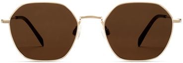 Keiko Sunglasses in Polished Gold